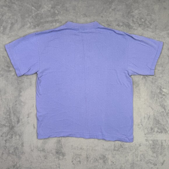 Vintage Alaska T Shirt Size Large L Purple Raised Letters 90s Alaskan Sea Otter - Picture 3 of 8